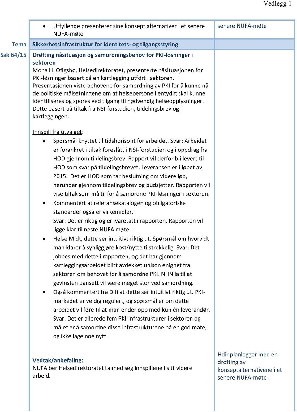 Presentasjonen viste behovene for samordning av PKI for å kunne nå de politiske målsetningene om at helsepersonell entydig skal kunne identifiseres og spores ved tilgang til nødvendig