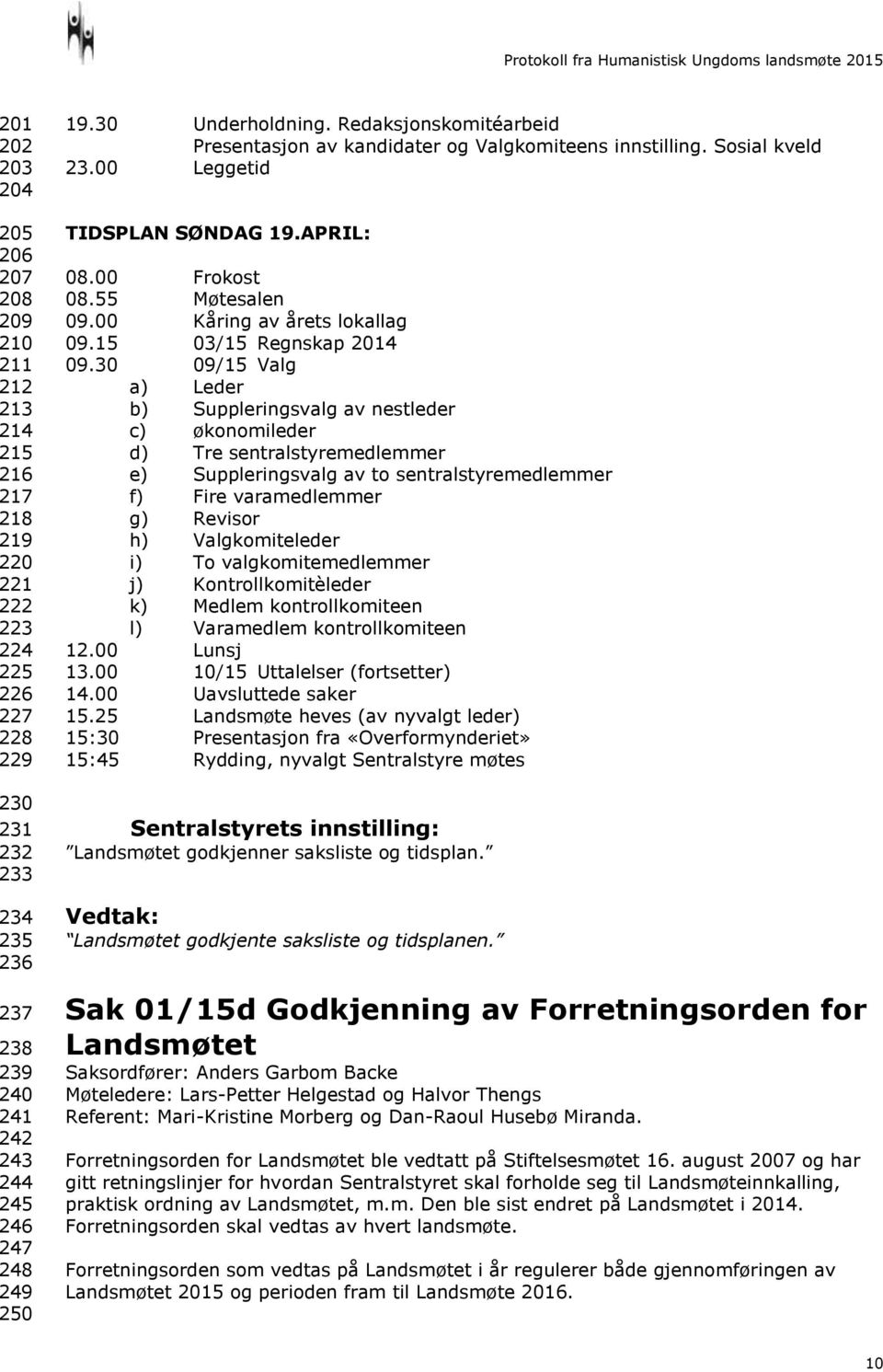 00 Kåring av årets lokallag 09.15 03/15 Regnskap 2014 09.