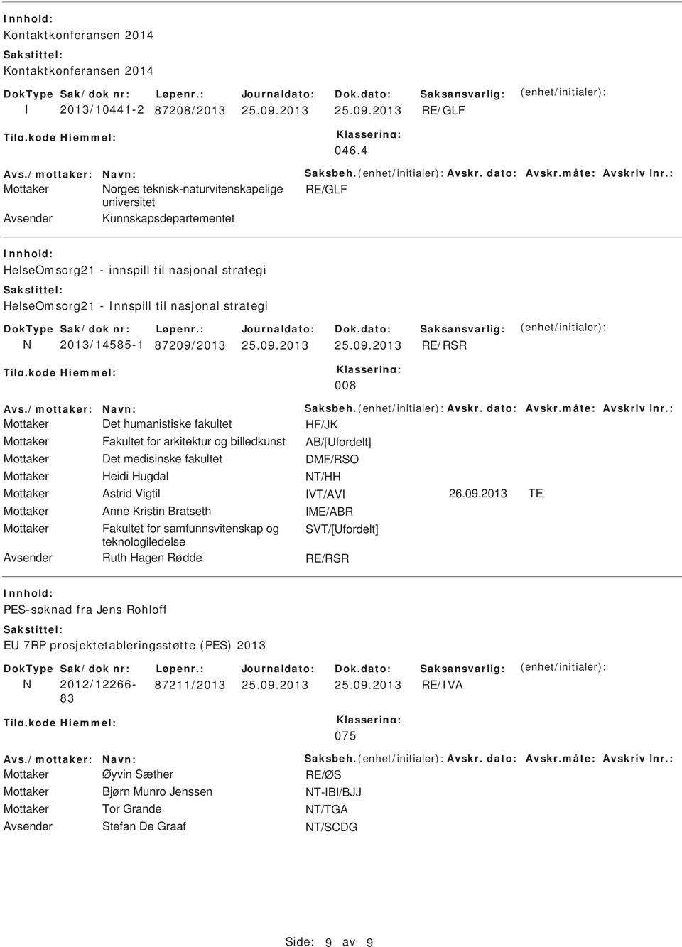 87209/2013 RE/RR 008 Avs./mottaker: avn: aksbeh. Avskr. dato: Avskr.måte: Avskriv lnr.