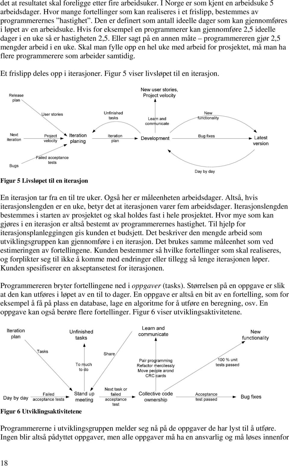 Hvis for eksempel en programmerer kan gjennomføre 2,5 ideelle dager i en uke så er hastigheten 2,5. Eller sagt på en annen måte programmereren gjør 2,5 mengder arbeid i en uke.