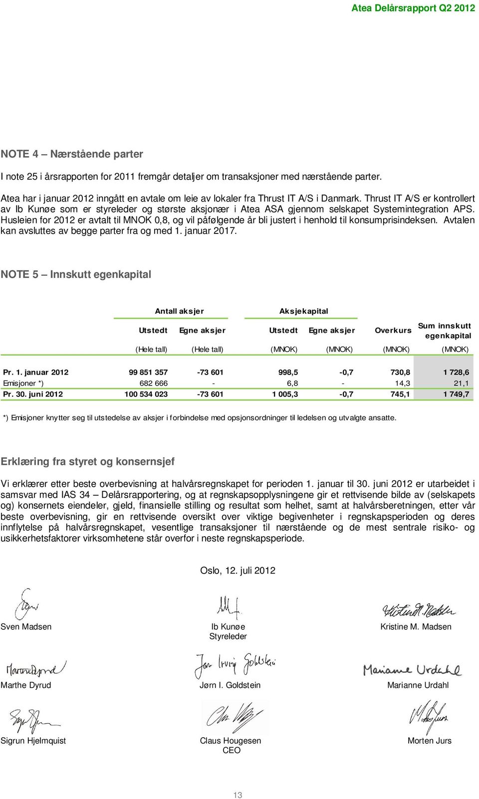 Thrust IT A/S er kontrollert av Ib Kunøe som er styreleder og største aksjonær i Atea ASA gjennom selskapet Systemintegration APS.