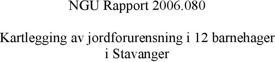 jordforurensning i