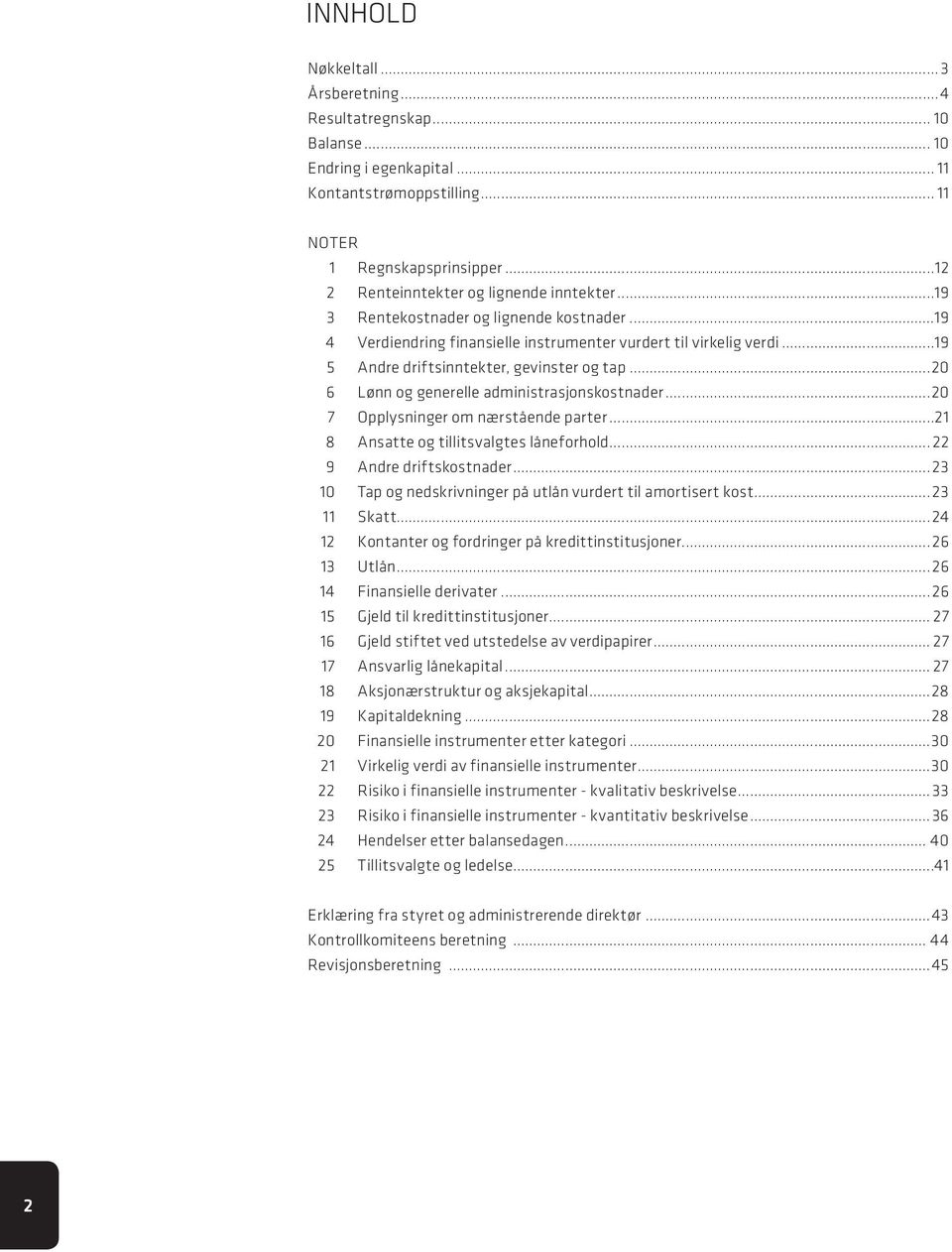 ..19 5 Andre driftsinntekter, gevinster og tap...20 6 Lønn og generelle administrasjonskostnader...20 7 Opplysninger om nærstående parter...21 8 Ansatte og tillitsvalgtes låneforhold.