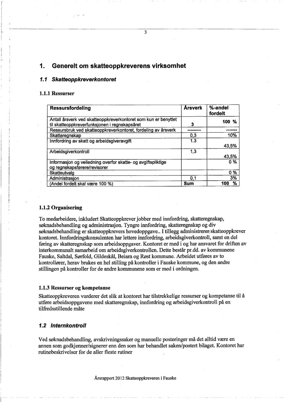 3 43,5% Arbeidsgiverkontroll 1,3 43,5% Informasjon og véiledningoverfor skatte.