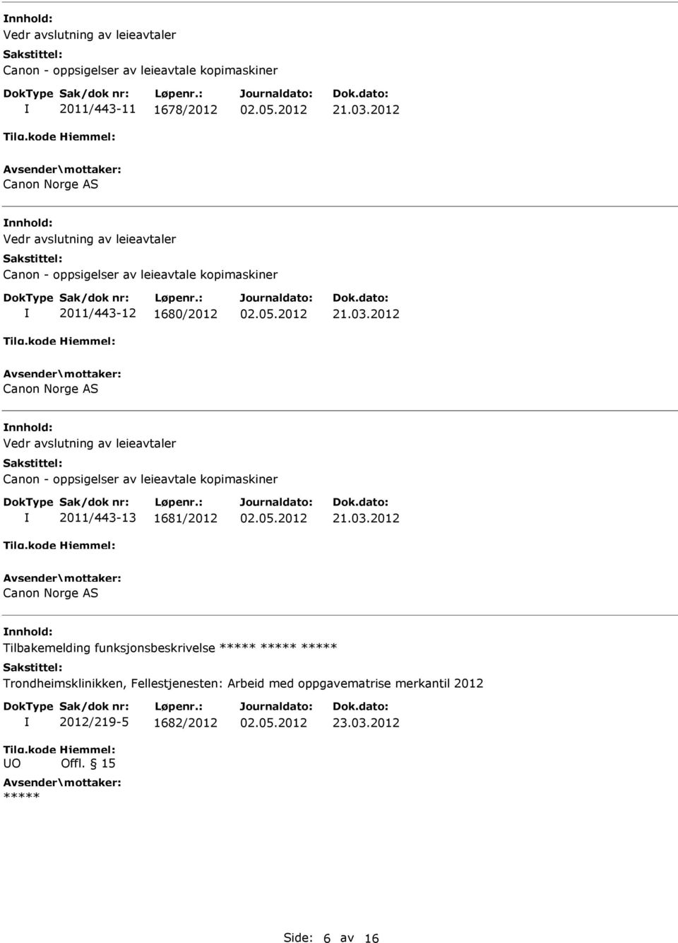 Fellestjenesten: Arbeid med oppgavematrise merkantil 2012 O