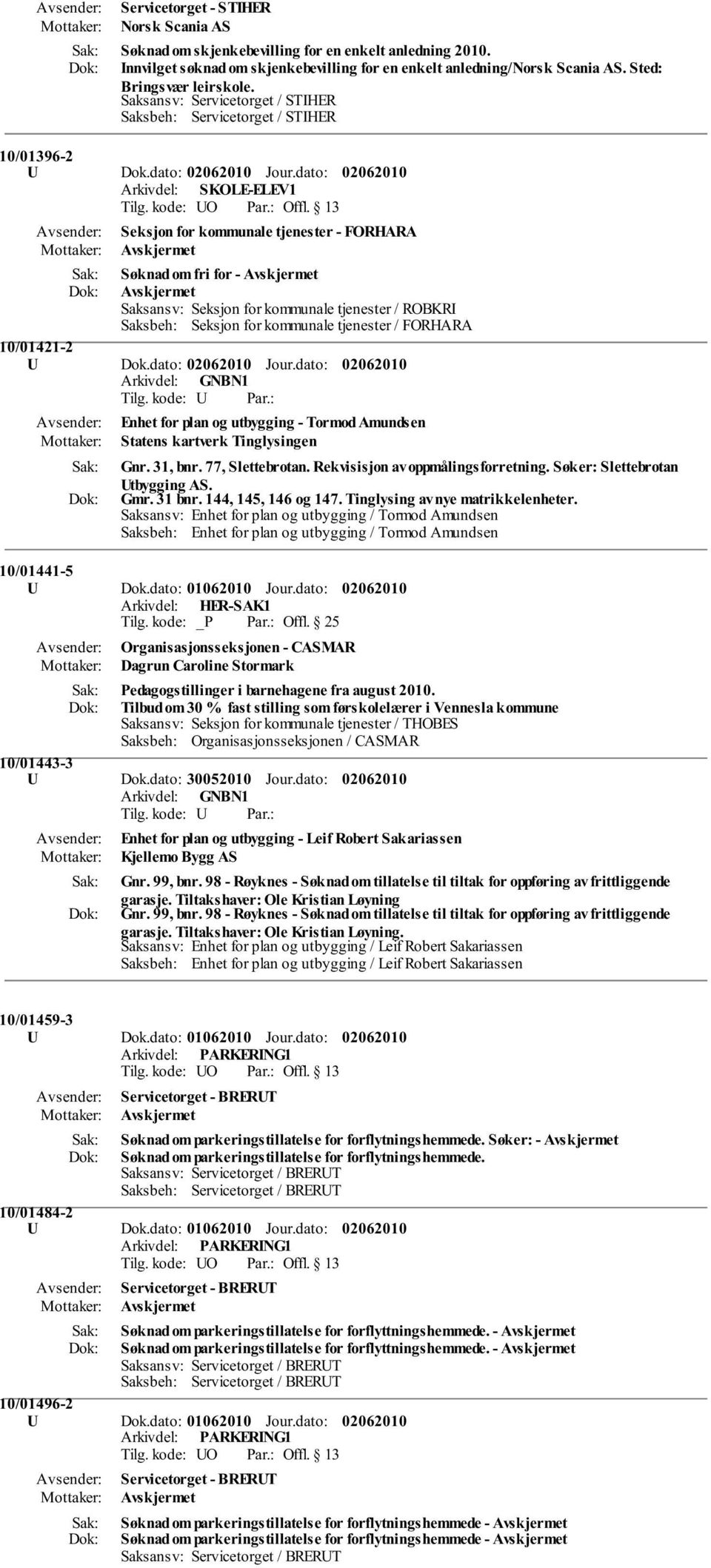 dato: Arkivdel: SKOLE-ELEV1 Seksjon for kommunale tjenester - FORHARA Søknad om fri for - Saksansv: Seksjon for kommunale tjenester / ROBKRI Saksbeh: Seksjon for kommunale tjenester / FORHARA