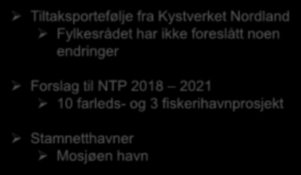 Kystverket Tiltaksportefølje fra Kystverket