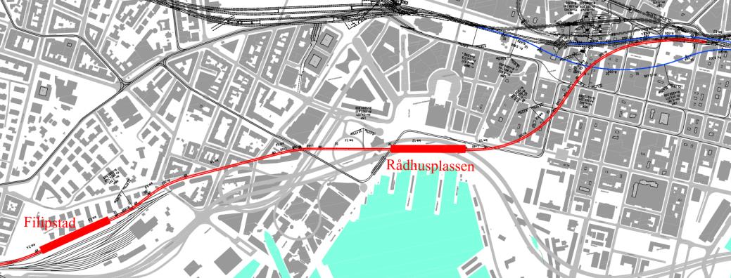 Ved Bestum føres regiontogene inn i en ny tunnel til Lysaker, mens S-banen bruker eksisterende spor. På Lysaker er løsning lik alternativet med ny regiontogtunnel fra Majorstuen. 7.3.