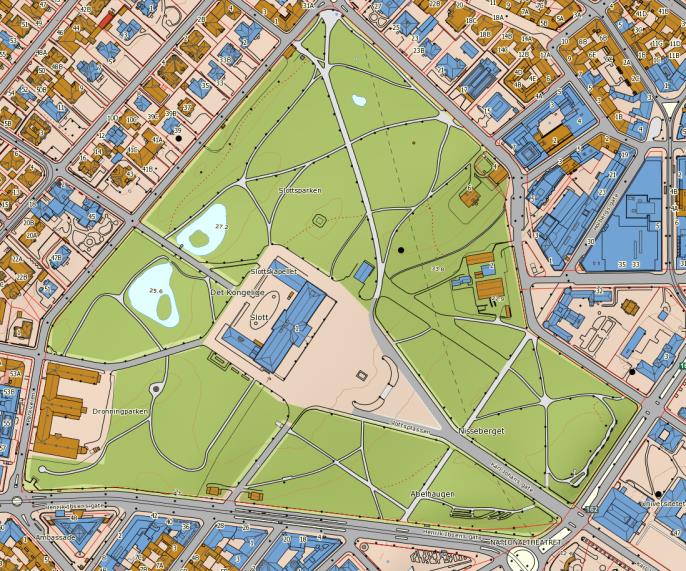 Oppgaver mål avstand og areal Zoom inn på Kongens slott i Oslo Mål lengden