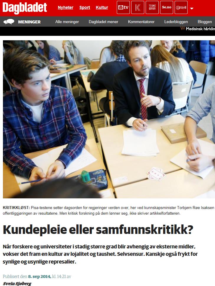 Forskere og universiteter: Kundepleie eller samfunnskritikk?