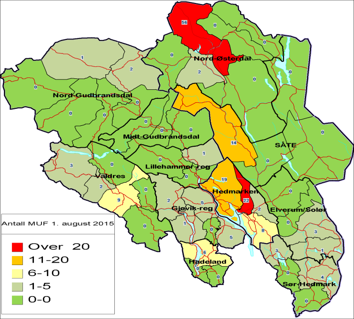 4.3.4.1 Matrikkelenheter Mange kommuner har mangler i matrikkelkartet og eiendomsgrenser som er av dårlig kvalitet. Dette er en utfordring for kommunene og mange trenger en kvalitetsheving av data.