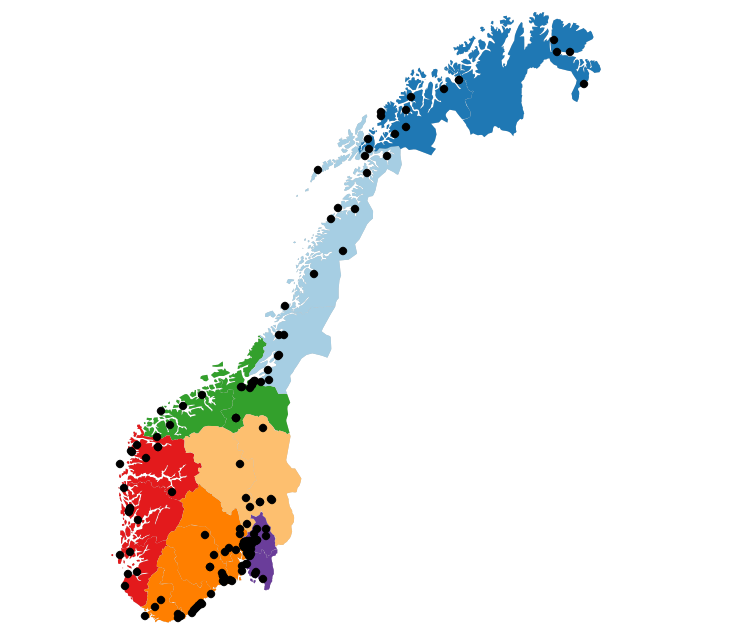 Deltakerskoler 2015/16 Nasjonalt: 140 skoleprosjekter,