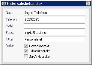 Kontaktpersoner og saksbehandlere Kontaktpersoner fremkommer i stillingsannonse, med informasjon som ligger i dette bildet.