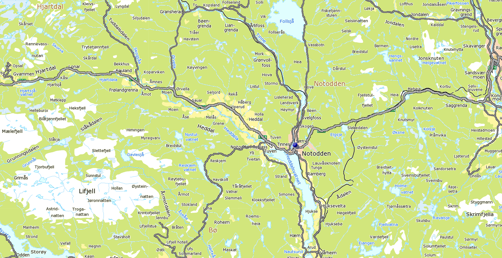 E134 Saggrenda Gvammen Anbefaling av tiltak og videre planbehov Hjartdal Kongsberg