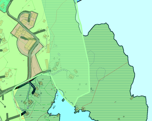 Deler av eiendommen kan være forurenset: Eiendommen ligger i kjerneområde landbruk, samt i funksjonell strandsone: Oppsummert: Arealet er avsatt som LNF i kommuneplanens arealdel.