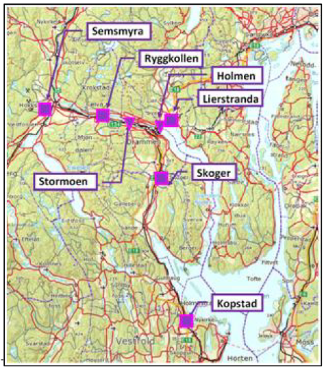 De utredede alternativene Det er utviklet terminalkonsepter for i alt 17 ulike lokaliseringsalternativer.