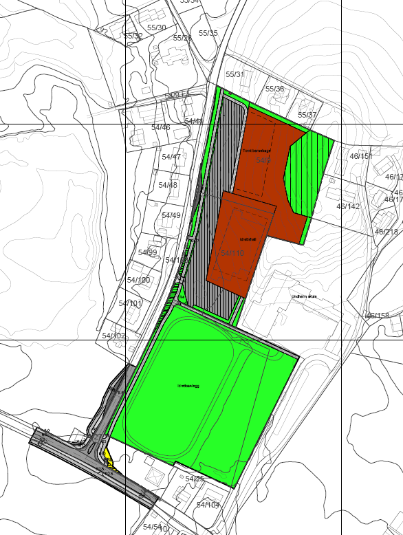 Planbeskrivelse Plan 0447 Side 3 Reguleringsplaner Reguleringsplan for Gnr. 54 bnr 9, 29 og 26, Undheim, Plannummer 207, vedtatt 14.2.2006, sist revidert 7.8.2008.