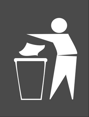 Tyggegummi og andre avfall må kastes i søppelkassene som vi har plassert i alle lokalene og ved inngang til kirken. Det er synd hvis de fine benkene blir behandlet dårlig.