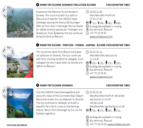 turistkontoret i Ålesund Annonse og omtale i
