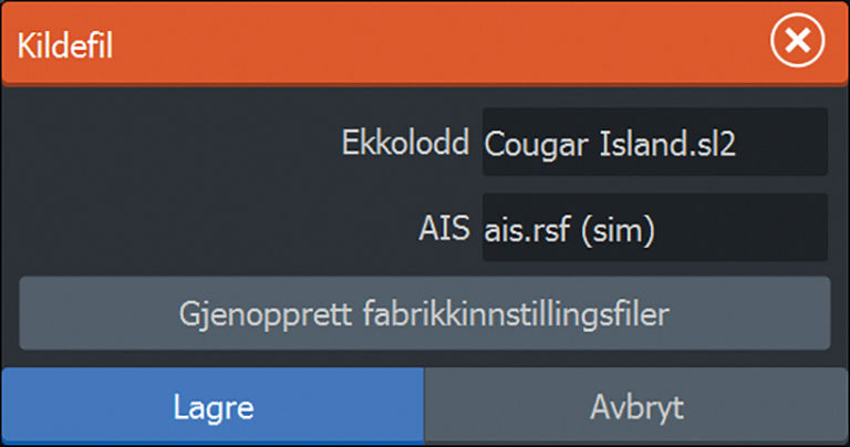 sette inn et kort i kortleseren. Du kan også bruke egne loggdatafiler som er tatt opp, i simulatoren.