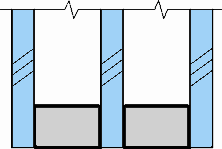 Fig. 2.3.3. Prinsipptegning innadslående vindu med ett sett tettelister og to-lags isolerute Lian Trevarefabrikk AS har levert vinduene for forsøkene med standard karm- og rammeprofil.