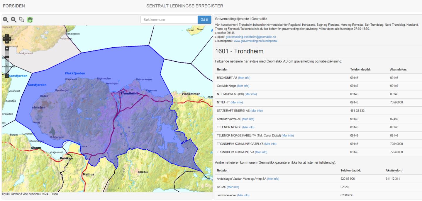 Ledningsdata i Geomatikk Sentralt