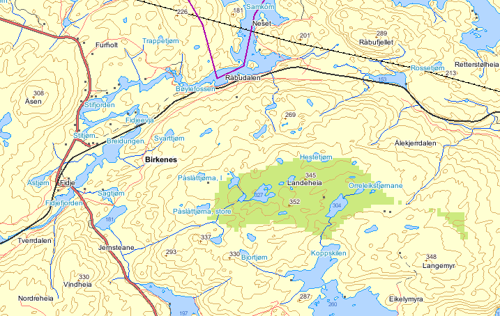 25 En utbygging av Brufossen vil ikke medføre reduksjon av INON-områder. Prosjektet ligger 2 km fra INON 1-3 km, se kart i figur 3.4.