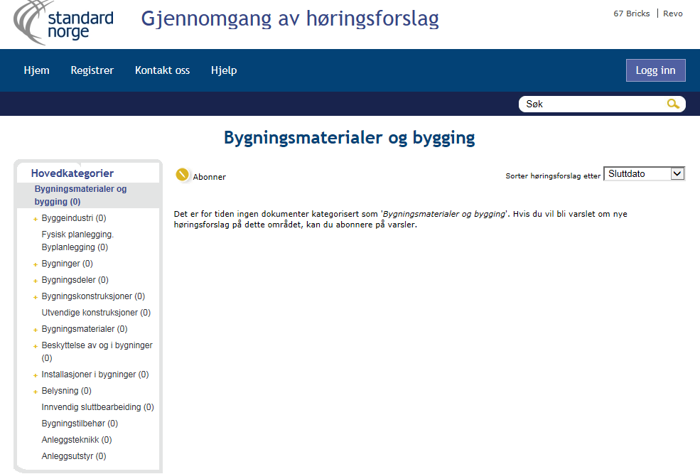 4. Hvordan abonnere på et emne (fagområde) Klikk på ønsket emne, og deretter klikk på abonner. Du kan velge et emne på overordnet nivå eller på underordnet nivå ved å klikke deg nedover i strukturen.