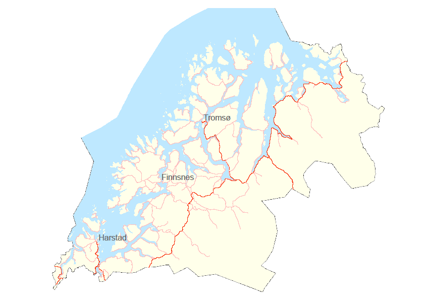 Fylkesveger Troms 2010-2013 Nye veglenker Fk mill Annen mill Ryaforbindelsen 39 166 2014-2019 Langsundforbindelsen 195 160 135 Bjarkøyforbindelsen 56 75 579 Langsundforbindelsen Sum 290 401 Andre