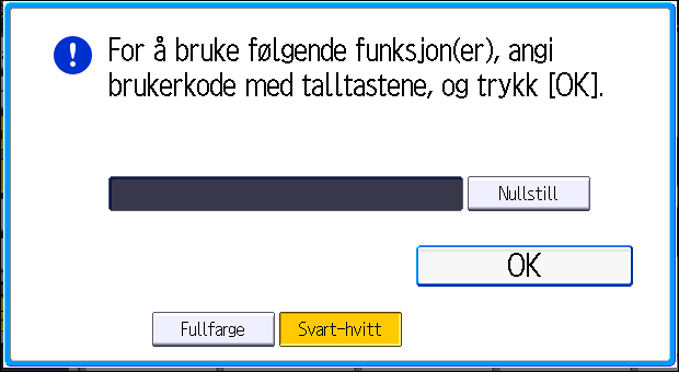 Når autentiseringskjermbildet vises Når autentiseringskjermbildet vises Hvis Grunnleggende autentisering, Windows-autentisering, LDAP-autentisering eller Integrasjonsserverautentisering er aktiv,