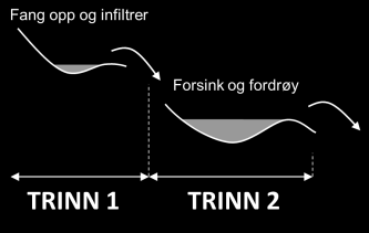 vann og tørke Filtermediet som typisk består av sand, matjord og løv-kompost Paus og