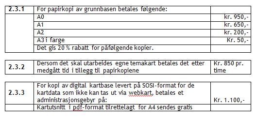 2.3 Gebyr for