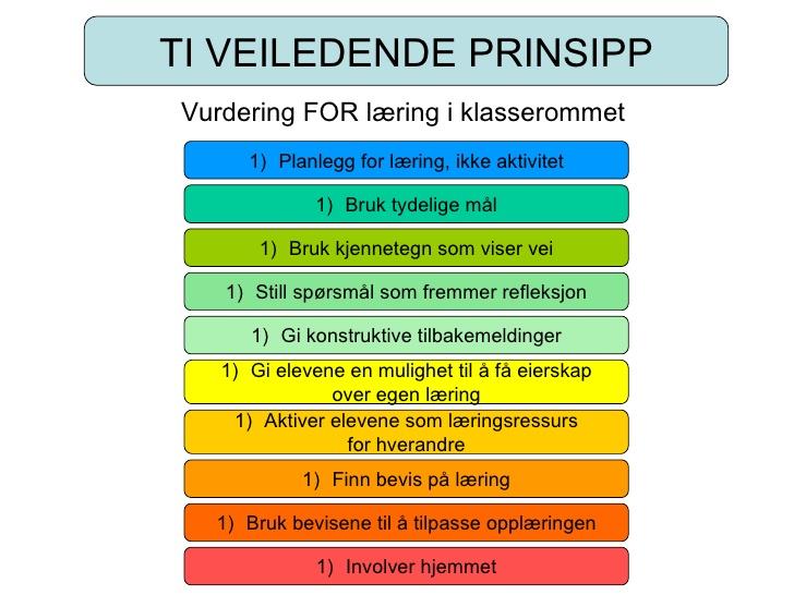 Tilbakemeldingene peker fremover, slik at elevene kan hjelpe hverandre med å utvikle seg.