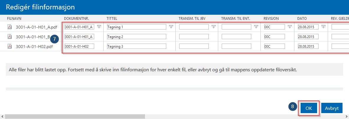 esam/byggeweb Rolleveiledning: Utveksler (Bane NOR og eksternt) side 3/10 3. Velg metode for å laste opp. Standard Tradisjonell metode.