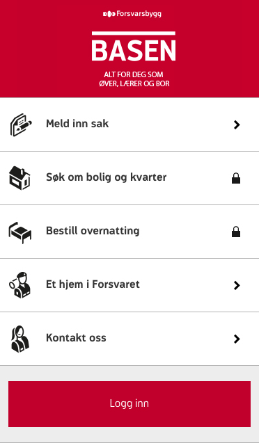 forsvarsbygg.no/basen Alle meldingar til oss blir registrerte. Hos oss er alle like viktige!