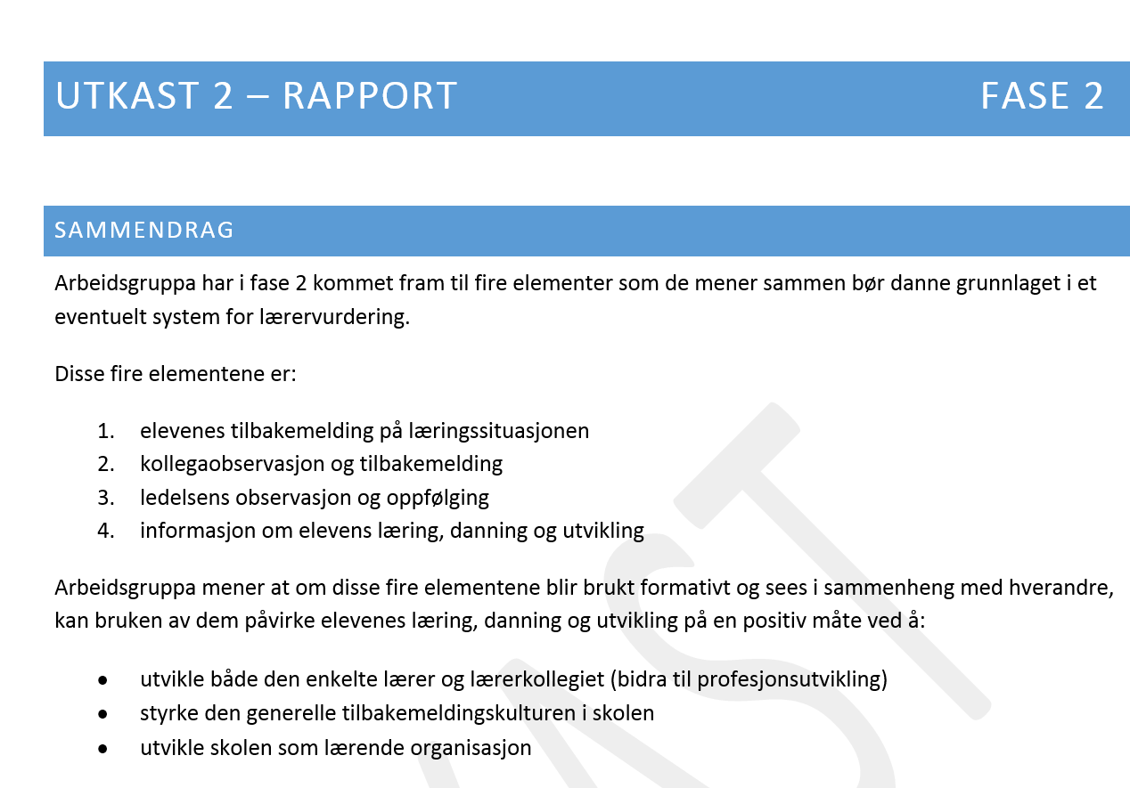 arbeidsgruppe, fase 1. Fase 2.