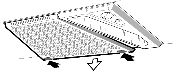 Fig. 10 Fig. 11 Fig. 12 Fig. 13 VEDLIKEHOLD OG RENGJØRING Før rengjøring må hetten gjøres strømløs ved enten å trekke ut støpselet eller ta ut sikringene.