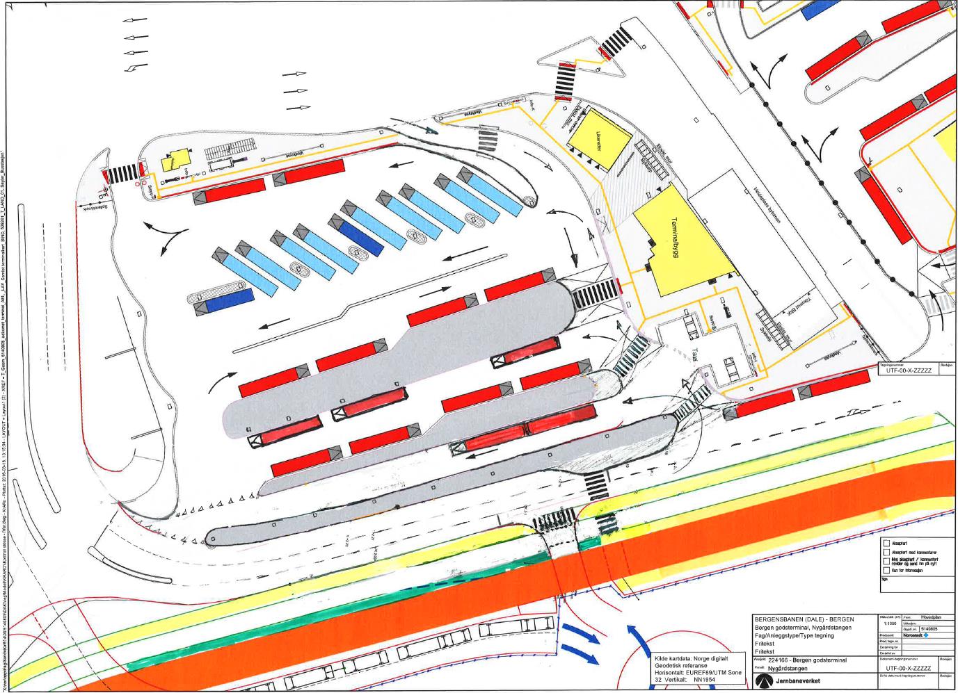 4.3.4. Fotgjengerflyt Det er i simuleringene ikke lagt inn fotgjengerstrømmer. Store fotgjengerstrømmer kan i enkelte tilfeller strupe trafikken.