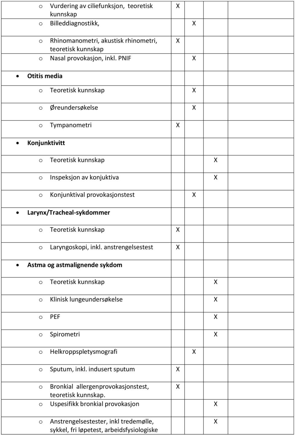 inkl. anstrengelsestest Astma g astmalignende sykdm Klinisk lungeundersøkelse PEF Spirmetri Helkrppspletysmgrafi Sputum, inkl.