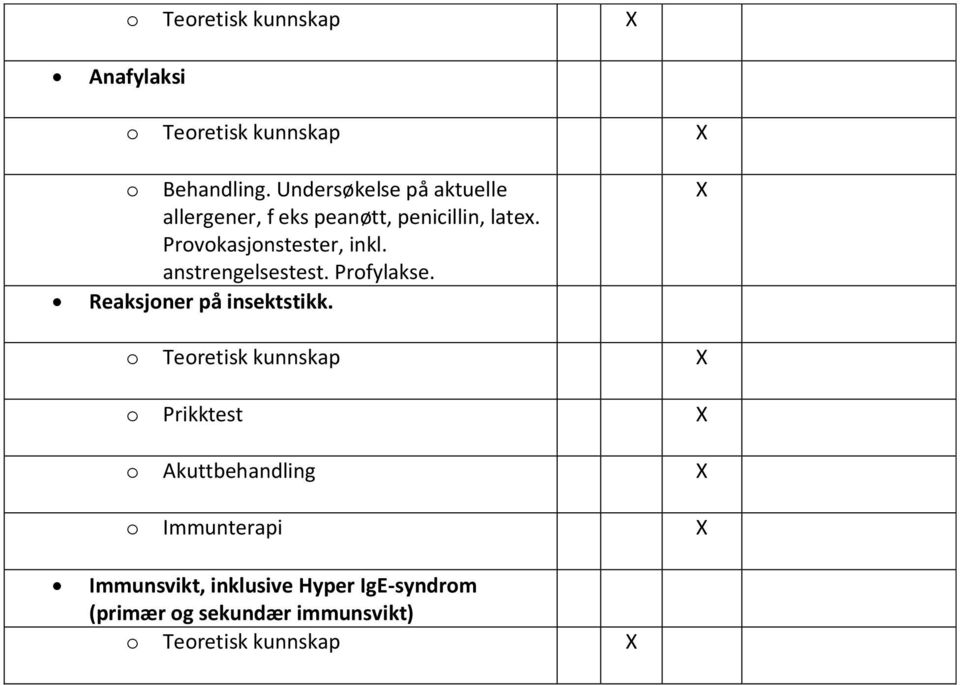 Prvkasjnstester, inkl. anstrengelsestest. Prfylakse.