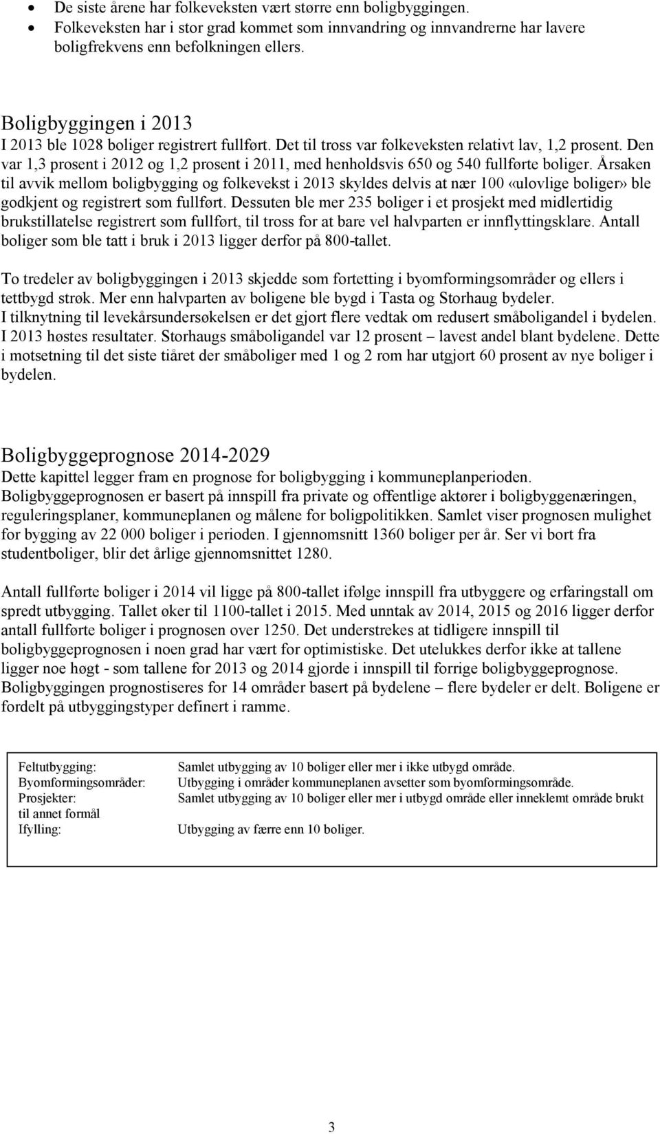 Den var 1,3 prosent i 2012 og 1,2 prosent i 2011, med henholdsvis 650 og 540 fullførte boliger.