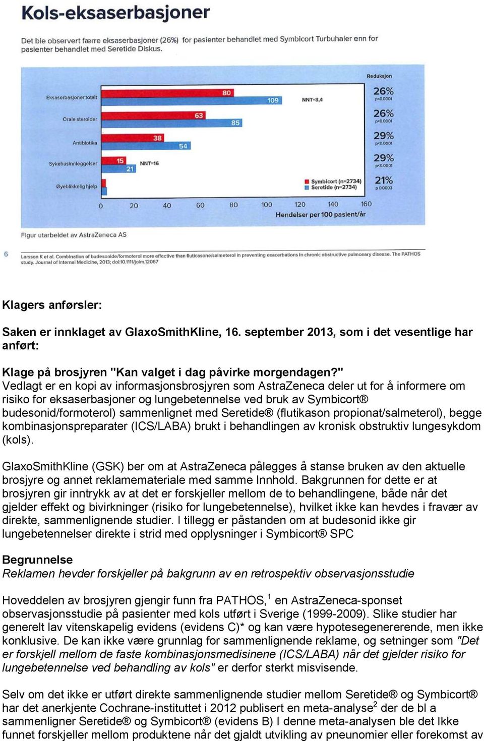 Seretide (flutikason propionat/salmeterol), begge kombinasjonspreparater (ICS/LABA) brukt i behandlingen av kronisk obstruktiv lungesykdom (kols).