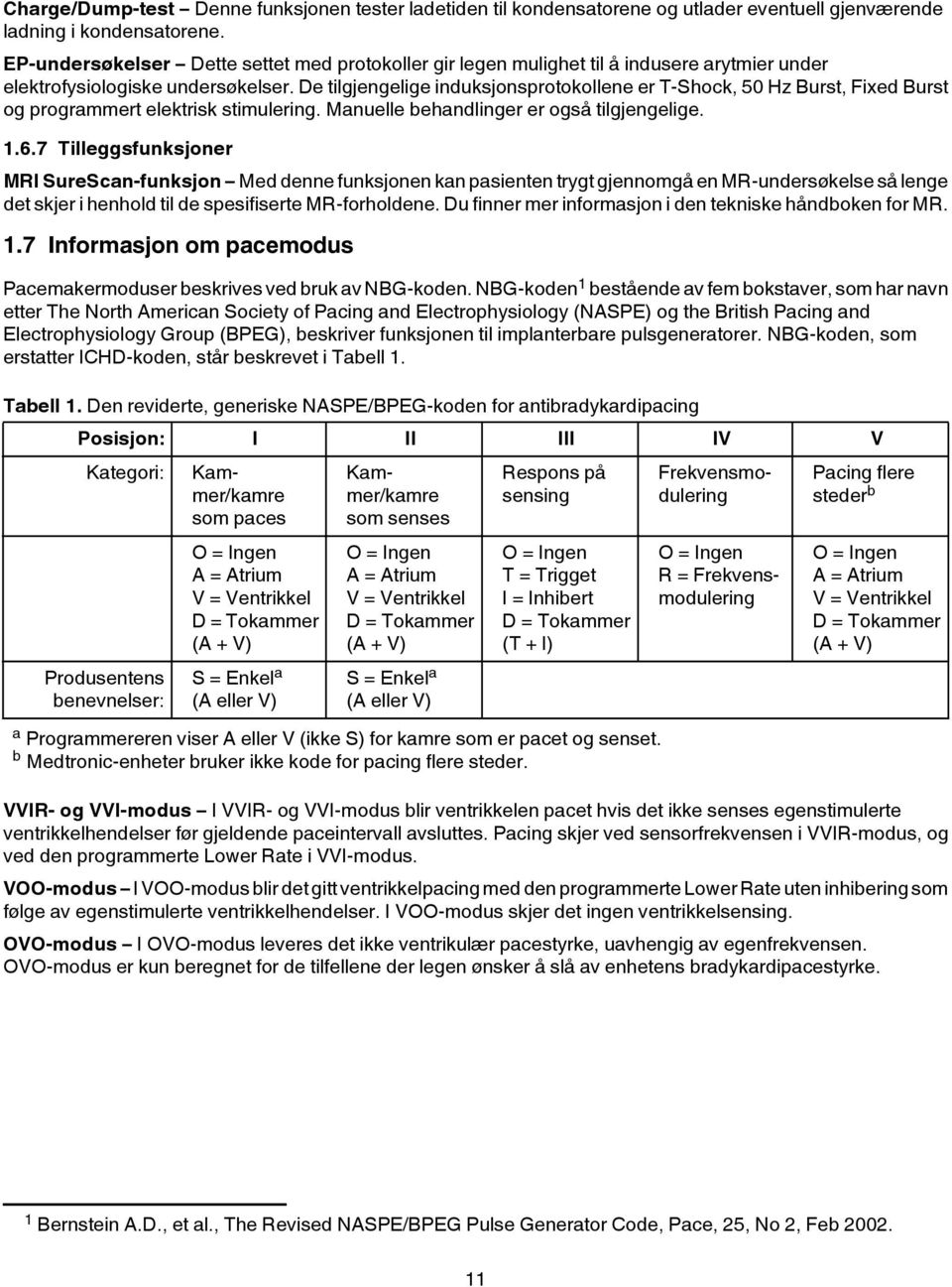 De tilgjengelige induksjonsprotokollene er T-Shock, 50 Hz Burst, Fixed Burst og programmert elektrisk stimulering. Manuelle behandlinger er også tilgjengelige. 1.6.