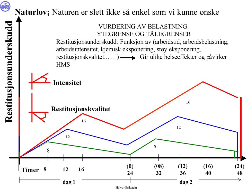 arbeidsintensitet, kjemisk eksponering, støy eksponering, restitusjonskvalitet ) Gir ulike helseeffekter og