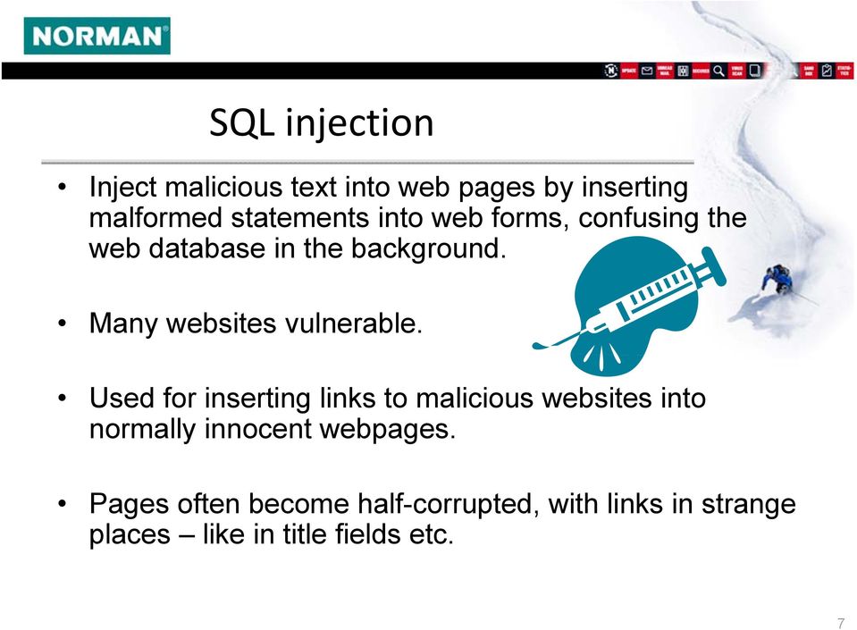 Many websites vulnerable.