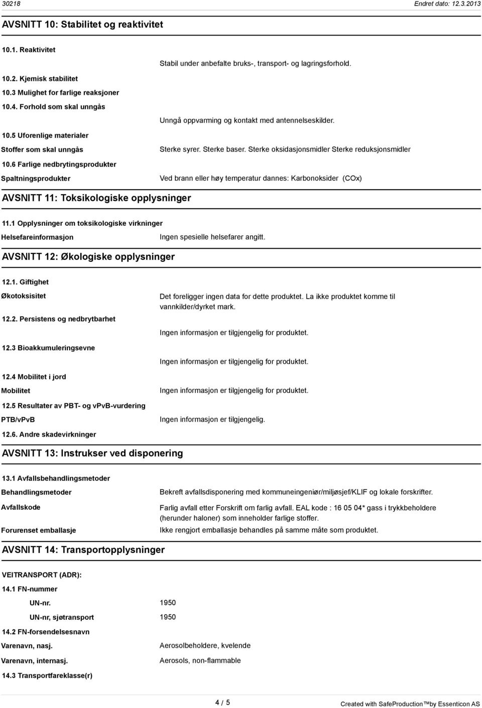 Sterke oksidasjonsmidler Sterke reduksjonsmidler 10.