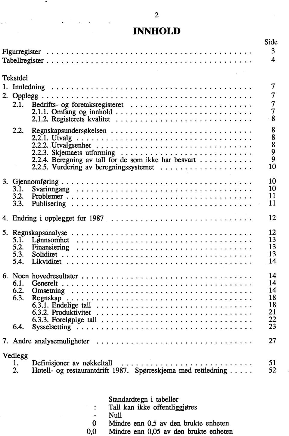 2. Problemer 11 3.3. Publisering 11 4. Endring i opplegget for 1987 12 5. Regnskapsanalyse 12 5.1. Lonnsomhet 13 5.2. Finansiering 13 5.3. Soliditet 13 5.4. Likviditet 14 6. Noen hovedresultater 14 6.