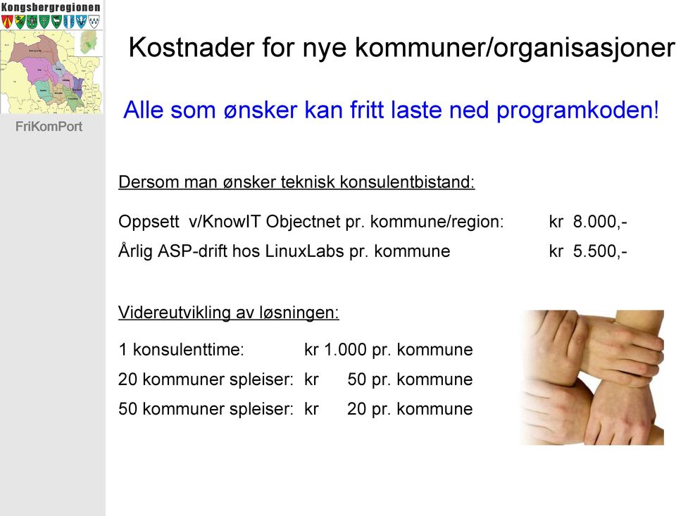 000,- Årlig ASP-drift hos LinuxLabs pr. kommune kr 5.