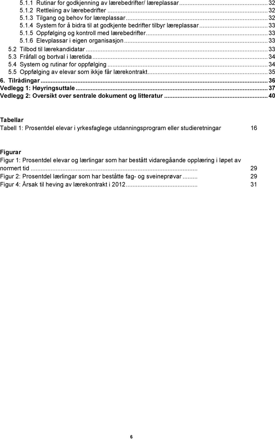 4 System og rutinar for oppfølging... 34 5.5 Oppfølging av elevar som ikkje får lærekontrakt... 35 6. Tilrådingar... 36 Vedlegg 1: Høyringsuttale.