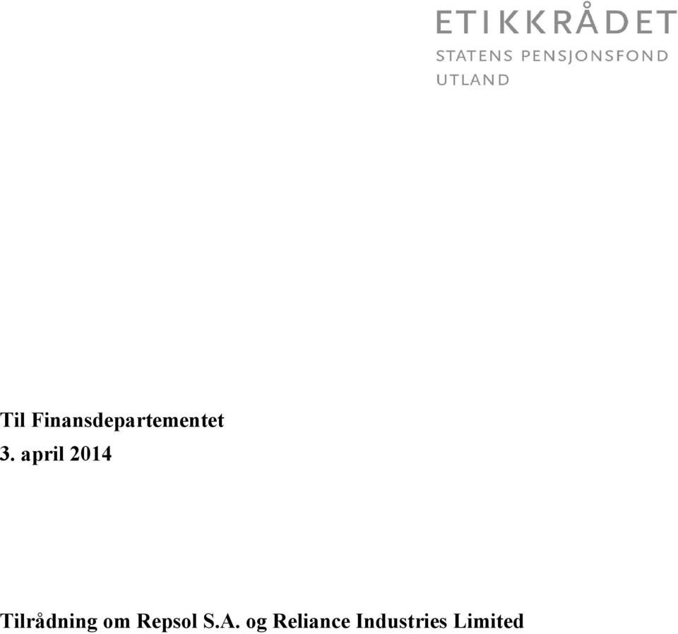 Tilrådning om Repsol S.